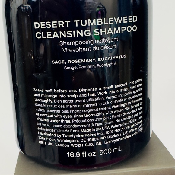 Twentynine Palms Desert Tumbleweed Cleansing Shampoo & Conditioner Combo 16.9oz - Picture 4 of 5